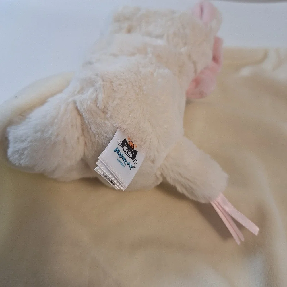 Jellycat Bashful Lamb Soother Lovey Security Blanket, Cream/Ivory, 13.5 in‎